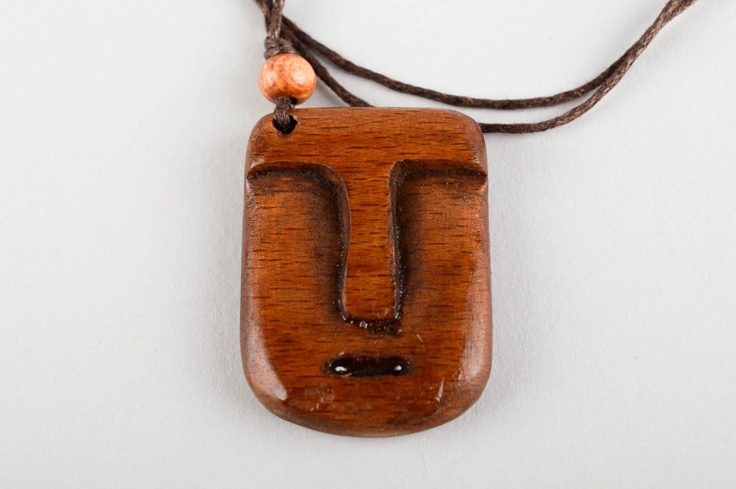 Stylish handmade wooden pendant neck pendant design fashion accessories photo 3