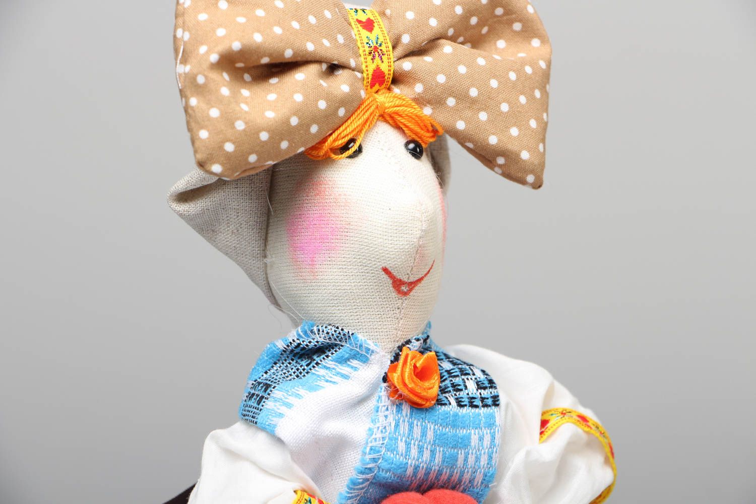 Couvre-théière poupée en cotonnette fait main  photo 2