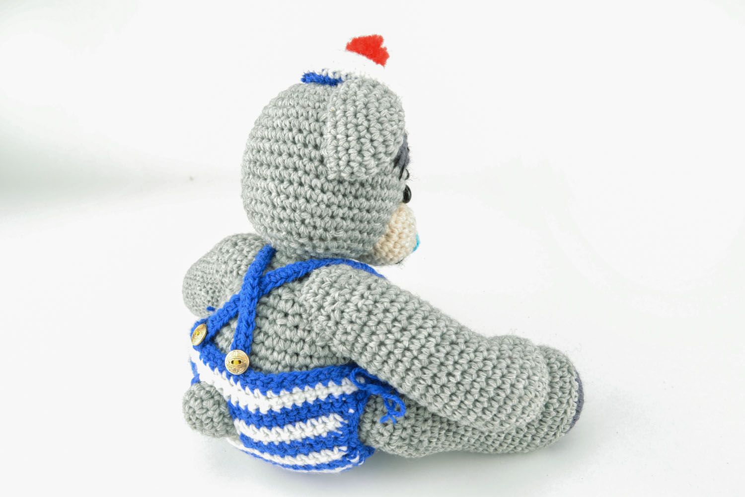 Jouet ours tricoté au crochet Marin  photo 2