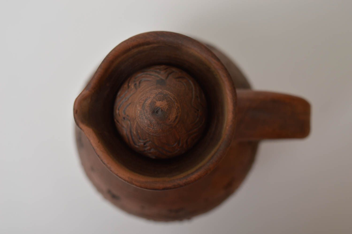 Brocca in ceramica fatta a mano brocca per bevande stoviglie in argilla
 foto 3