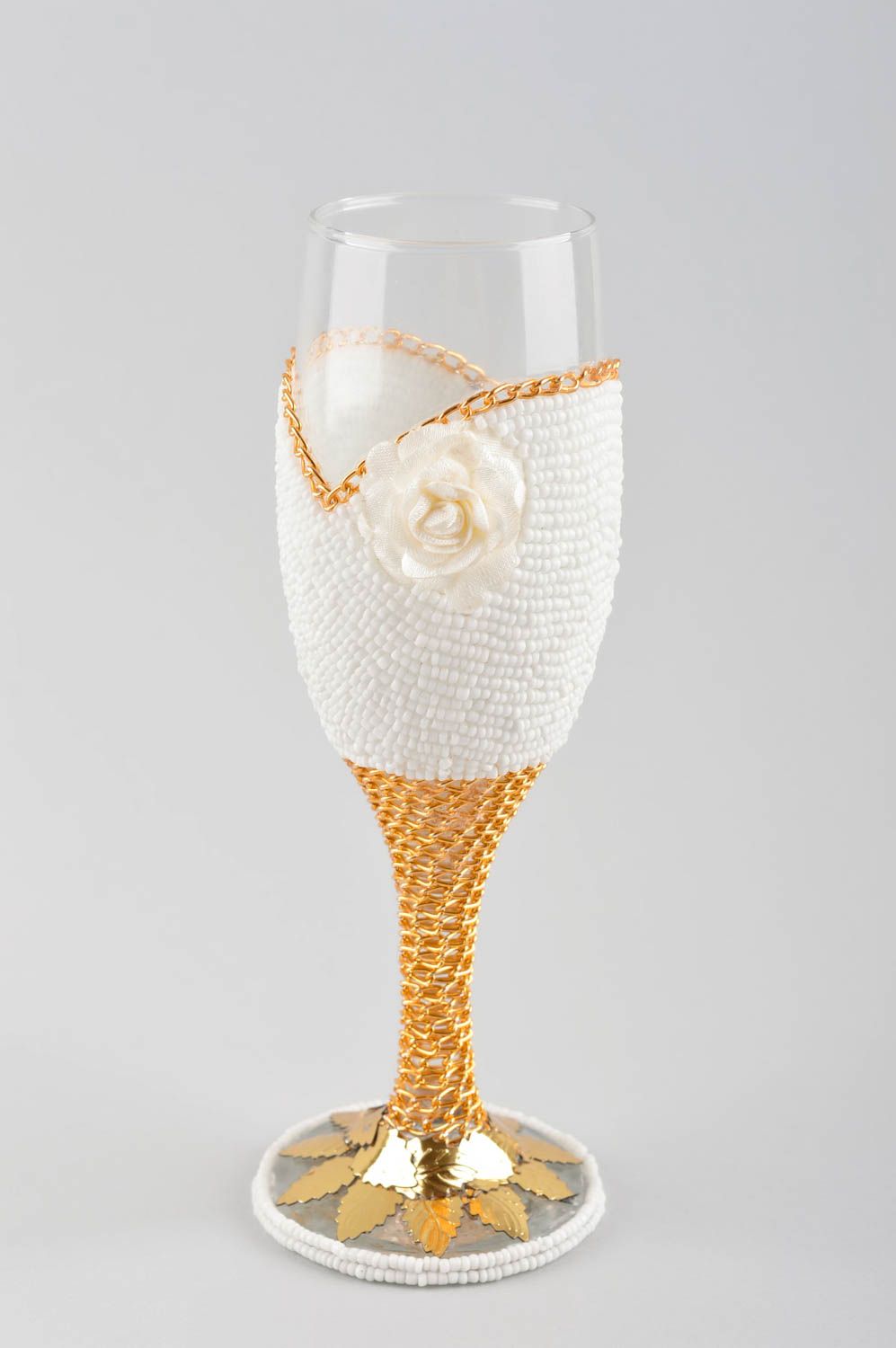 Hochzeit Sektglas für Braut handmade Tischdeko Hochzeit Champagner Glas  foto 2