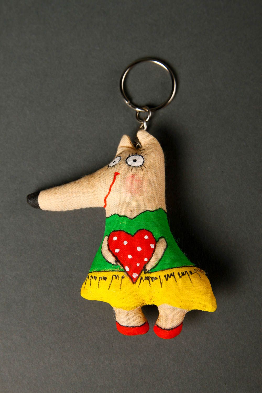 Handmade Schlüssel Schmuck Anhänger für Handy Schlüsselanhänger Puppe Fuchs foto 3