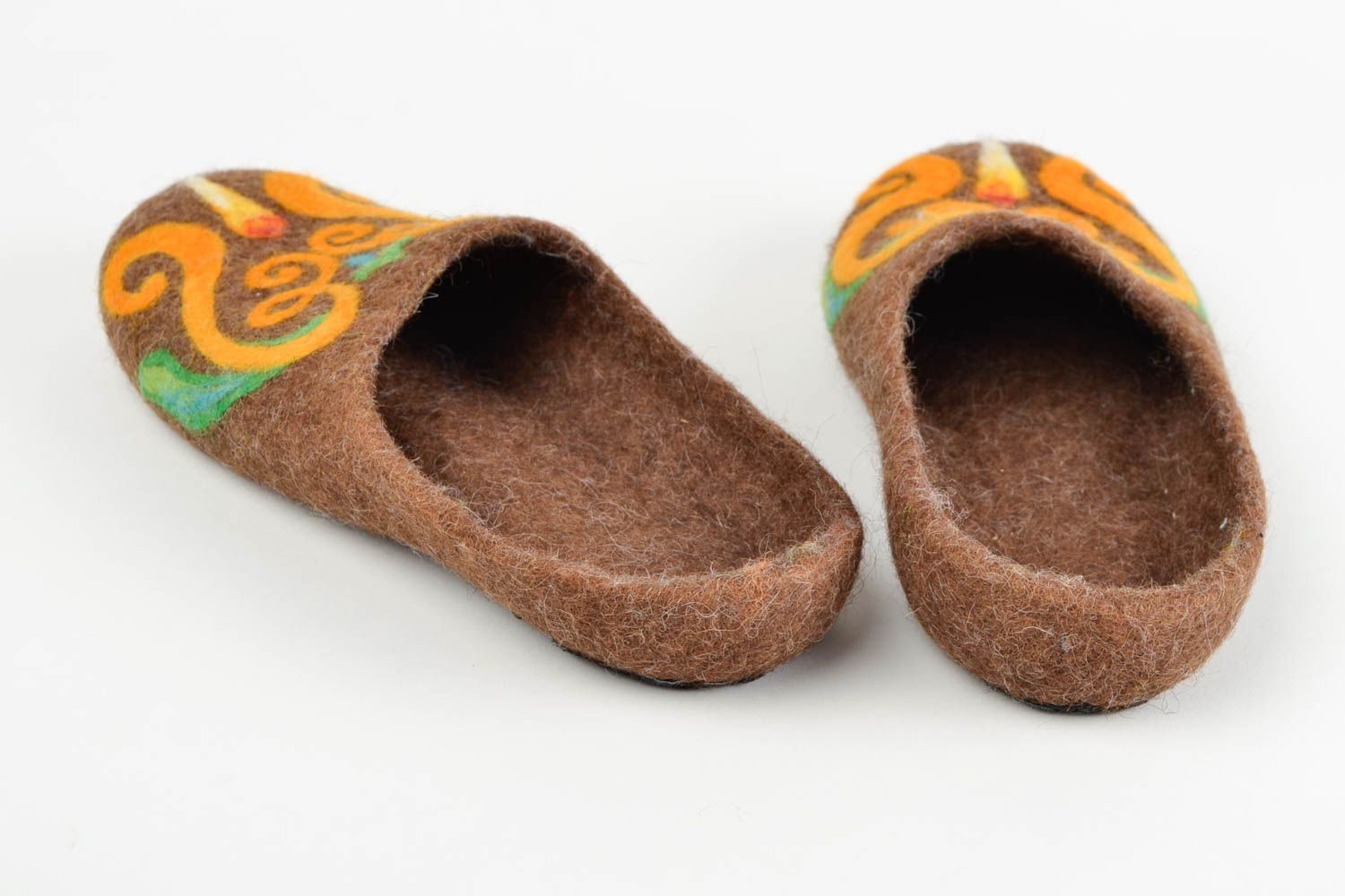 Fieltro zapatillas de casa a mano de kirguistán filzpantoffeln filzpuschen zapatos de fieltro 