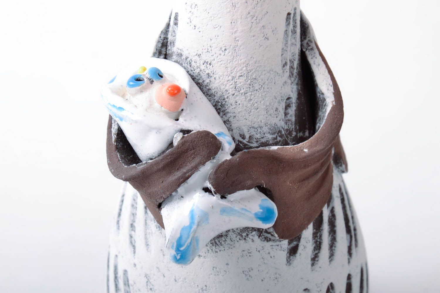 Cicogna salvadanaio fatto a mano in ceramica dipinto a mano idea regalo  foto 2