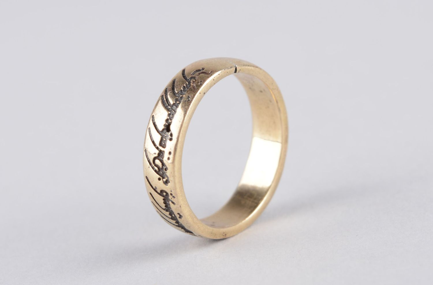 Handmade men ring bronze rings for men present for friend designer jewelry photo 3