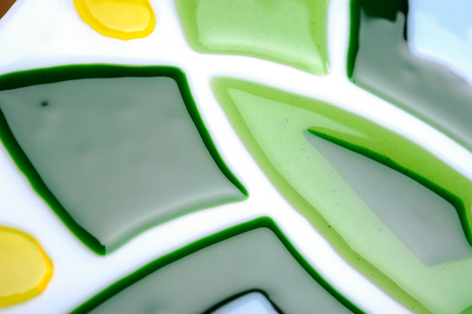 Wanduhr aus Glas in Fusing „Grüner Stern
 foto 4