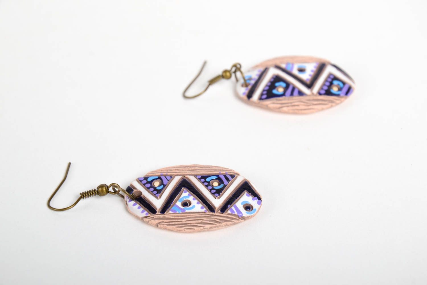 Juwelier Modeschmuck Handmade Ohrringe Schmuck aus Keramik Geschenk für Frauen foto 5