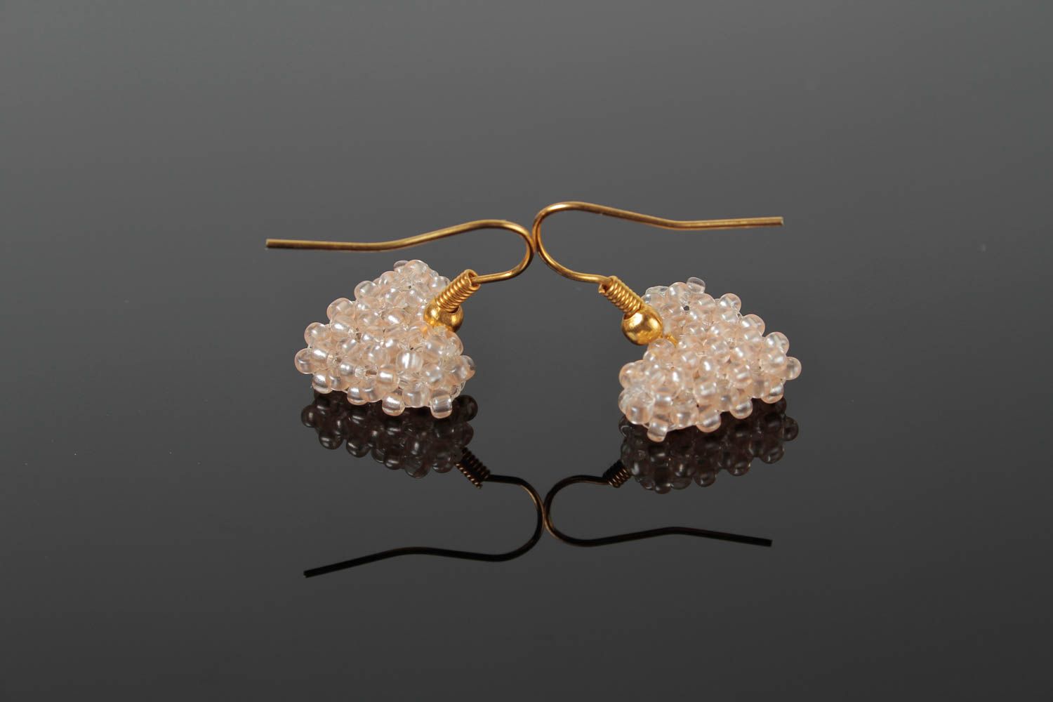 Ohrringe mit Anhängern handmade Glasperlen Schmuck Herzen Juwelier Modeschmuck foto 3