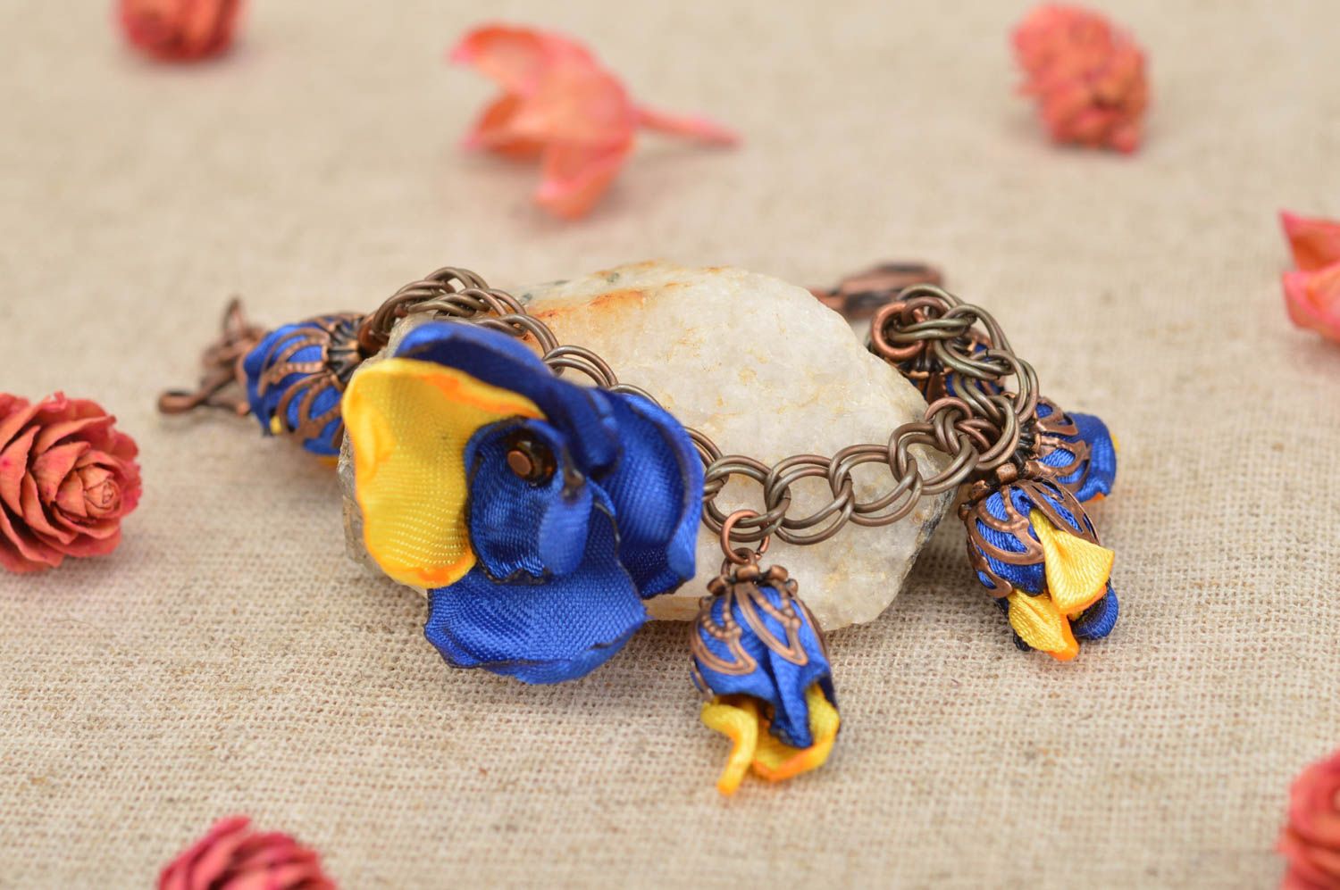 Designer bracelet handmade bracelet flower jewelry unusual gift for girl photo 1