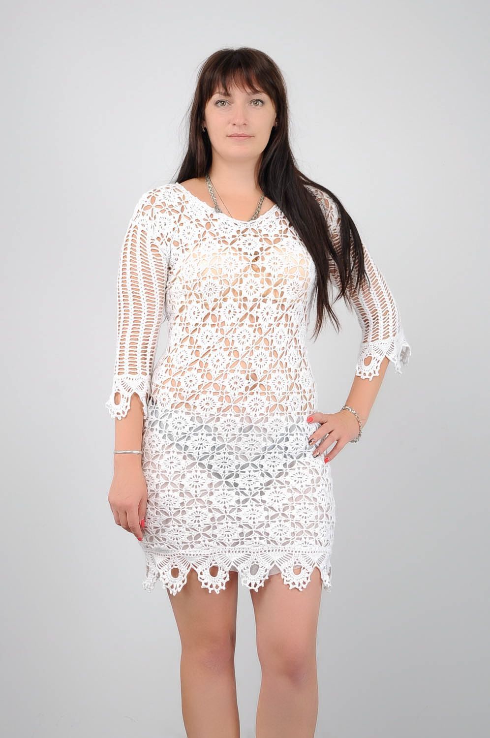 White-Snow Crocheted Dress photo 1