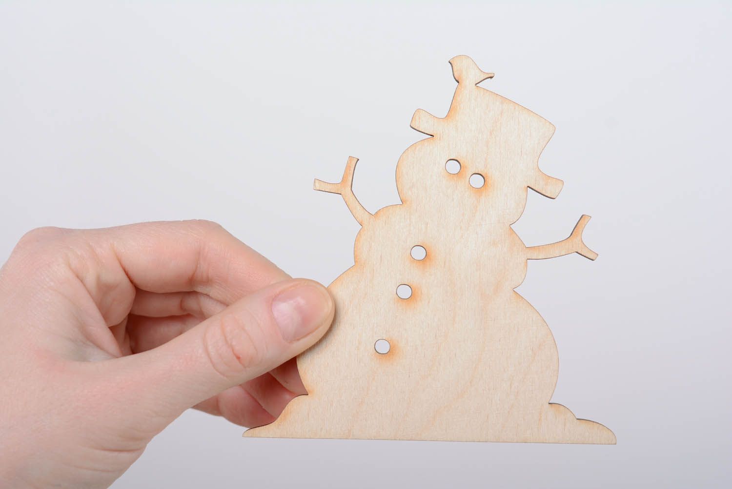 Peça em branco artesanal para criatividade Boneco de neve foto 4