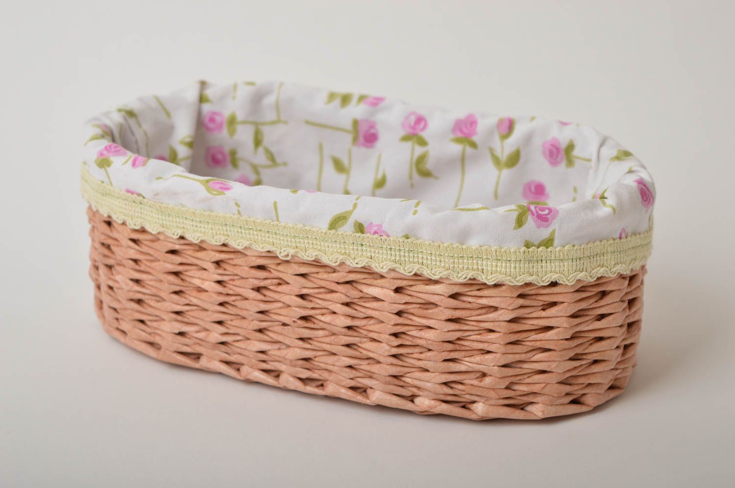 Decorative basket home decor handmade gifts paper basket woven basket cool gifts photo 2