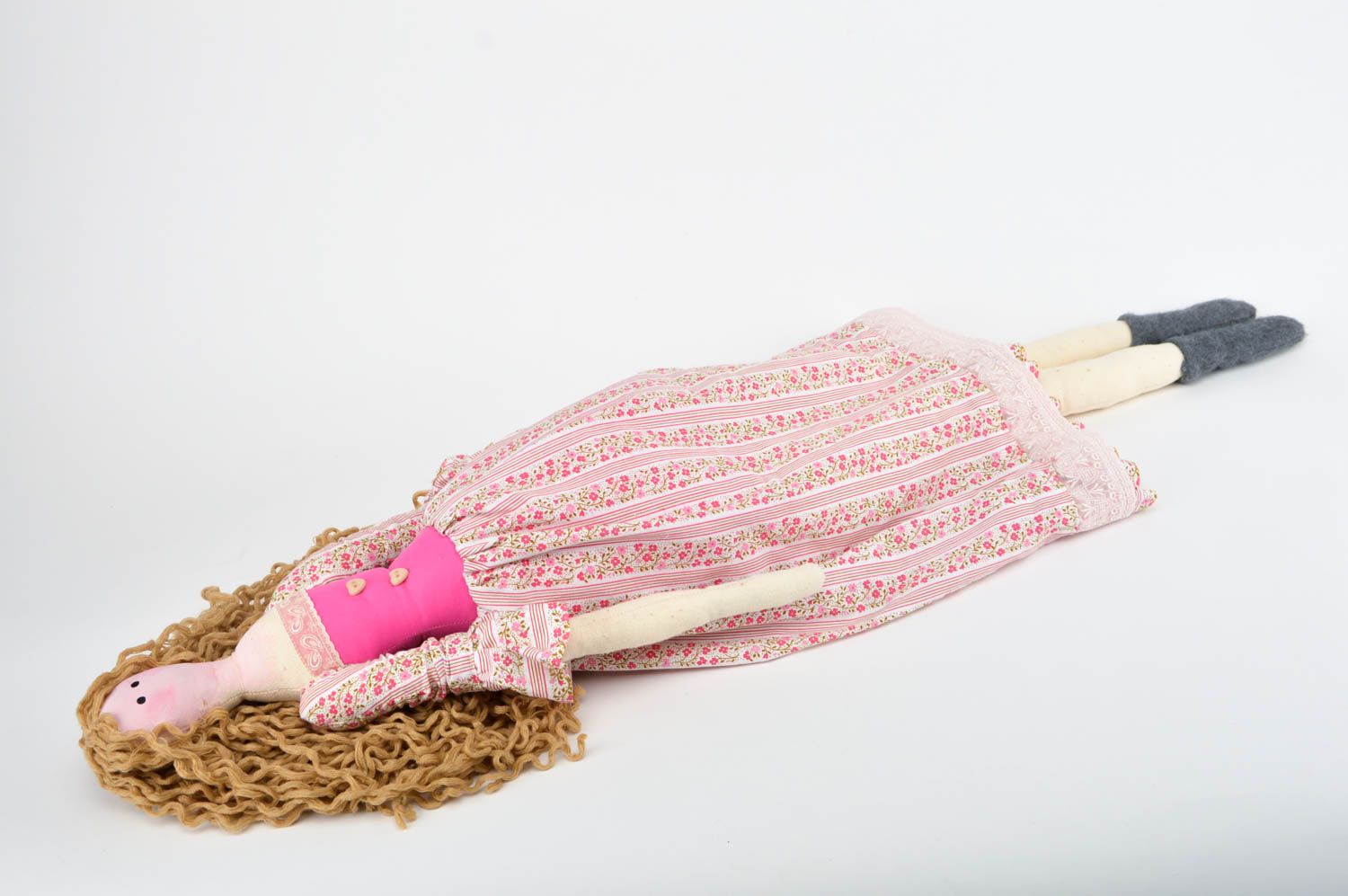 Кукла ручной работы кукла из ткани мягкая кукла красивая для дома и детей фото 3