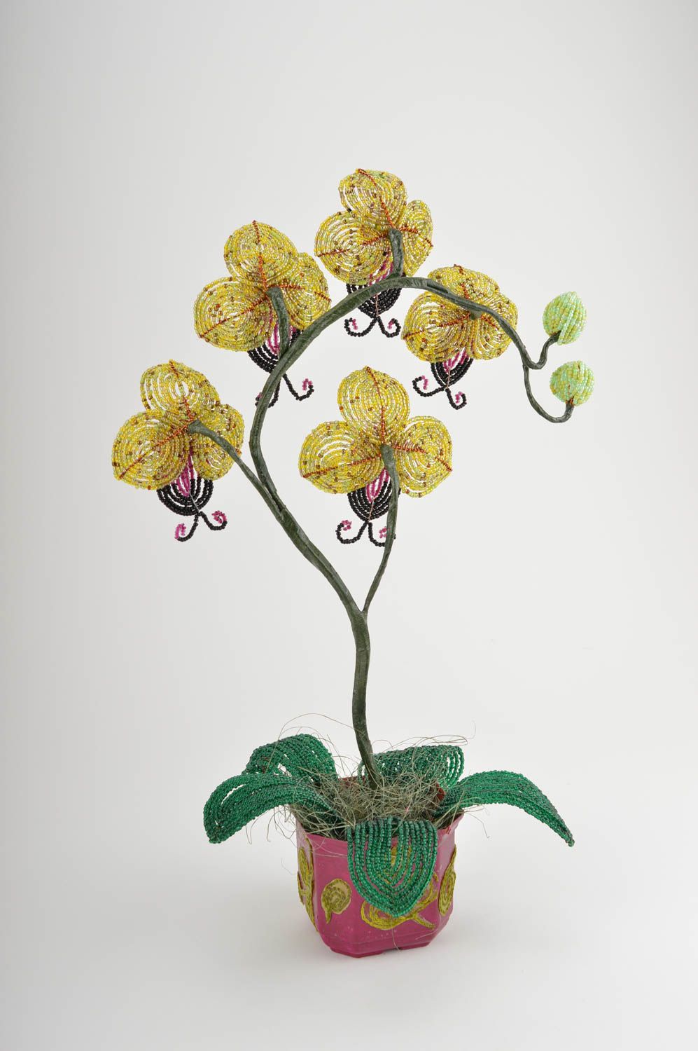 Künstliche Orchidee handmade Deko Blume Wohn Accessoire Haus Deko ungewöhnlich foto 5