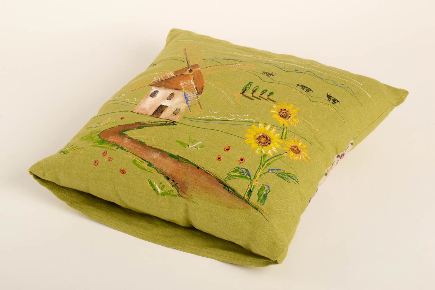 Almohada decorativa de algodón artesanal decoración de interior regalo original foto 2