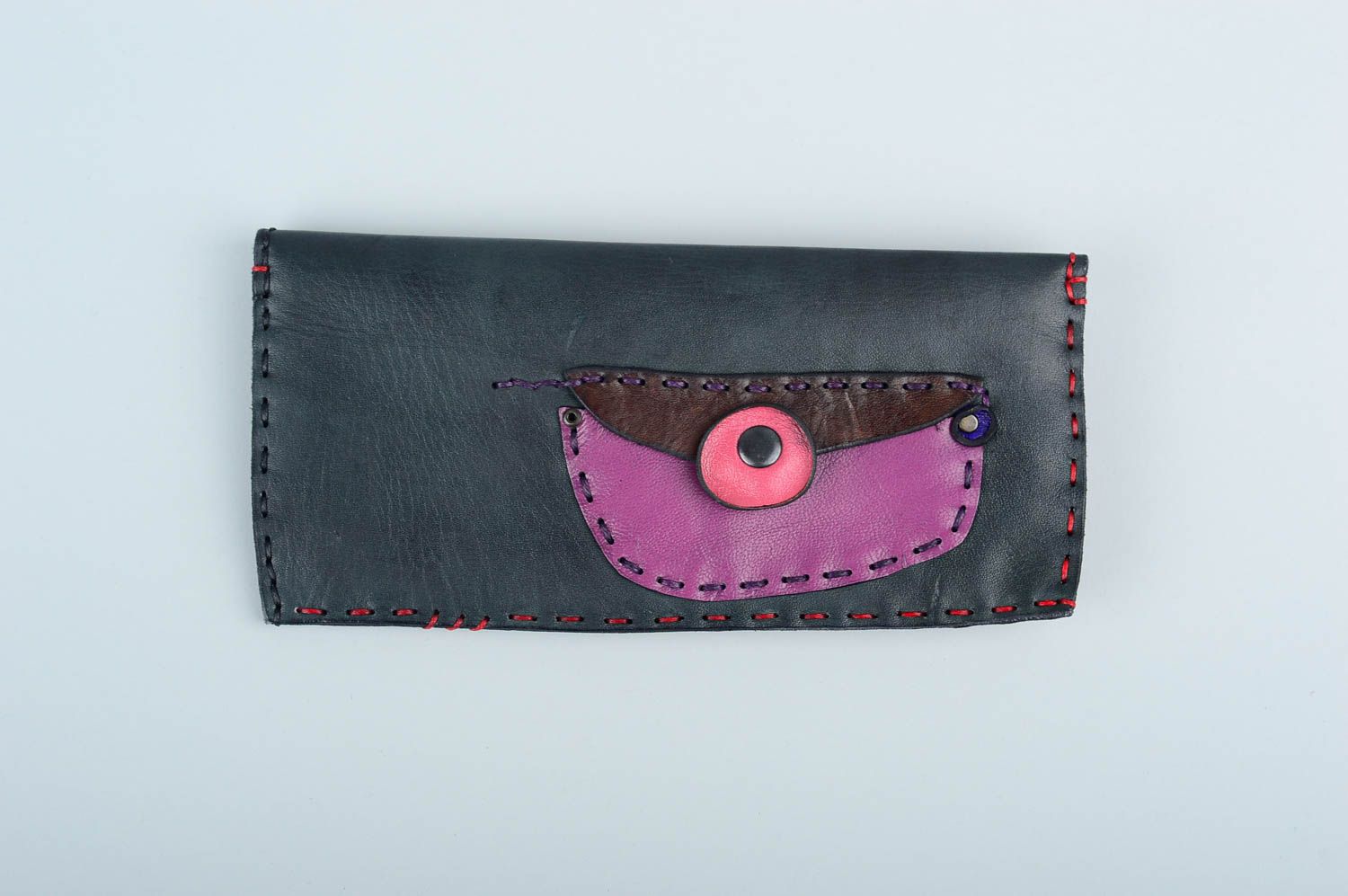 Handmade wallet bright leather accessory wallet made of leather design wallet photo 3