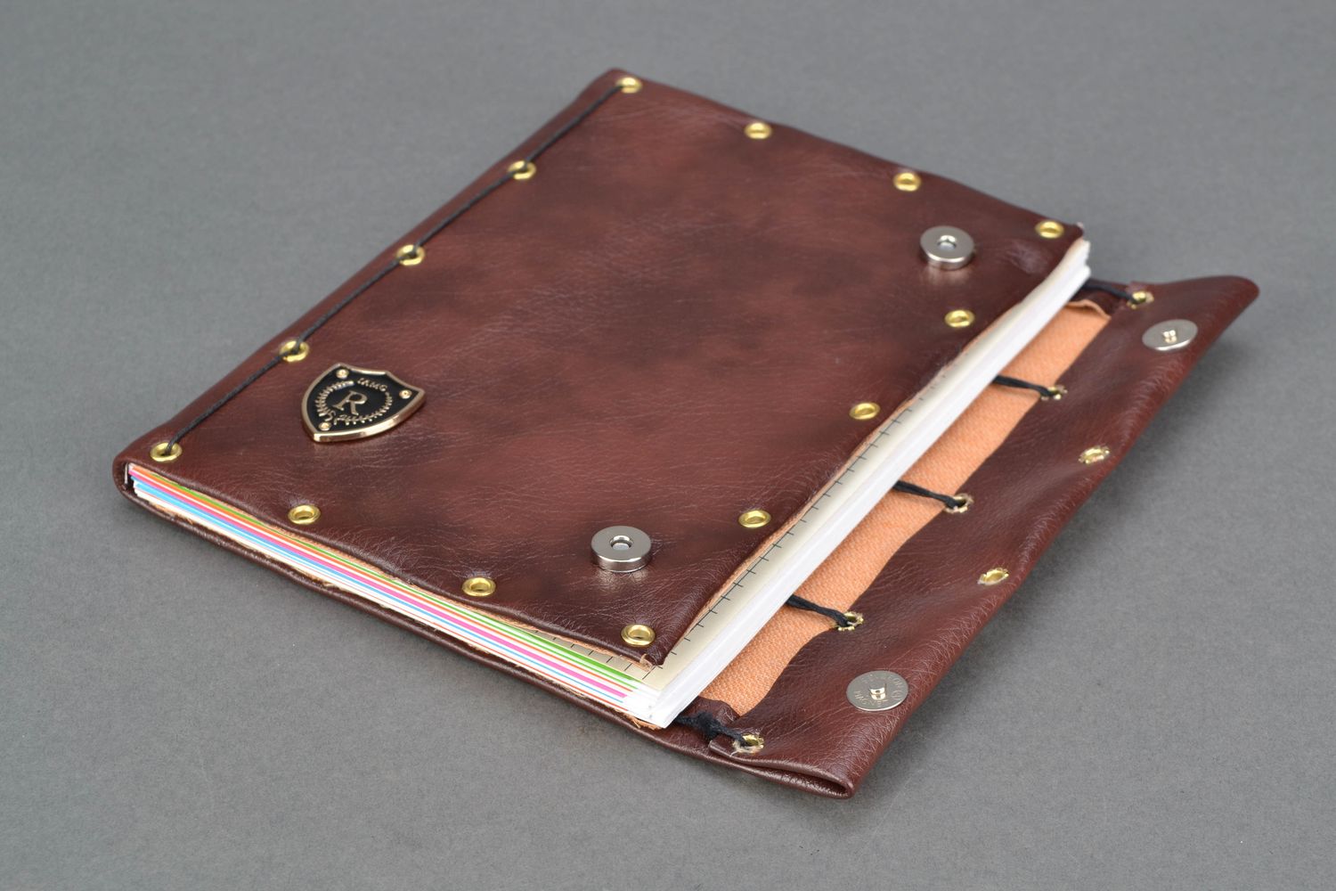 Leather notebook for man photo 3
