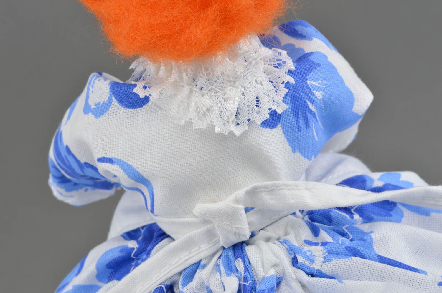 Couvre-théière en tissu fait main design original blanc bleu pour cuisine photo 5