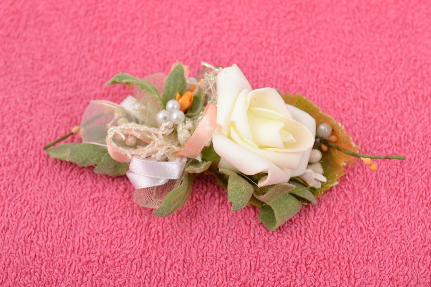 Beautiful homemade light flower blank for jewelry making DIY photo 1