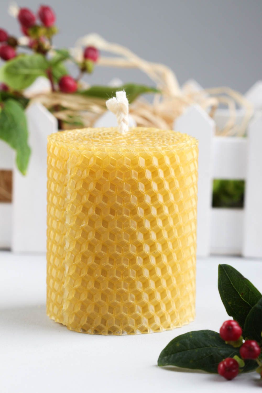 Свечи из вощины ручной работы красивые свечи набор 2 медовые подарочные свечи фото 1