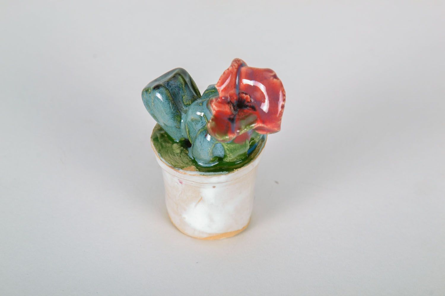Figurine en céramique faite main Fleur d'intérieur photo 3