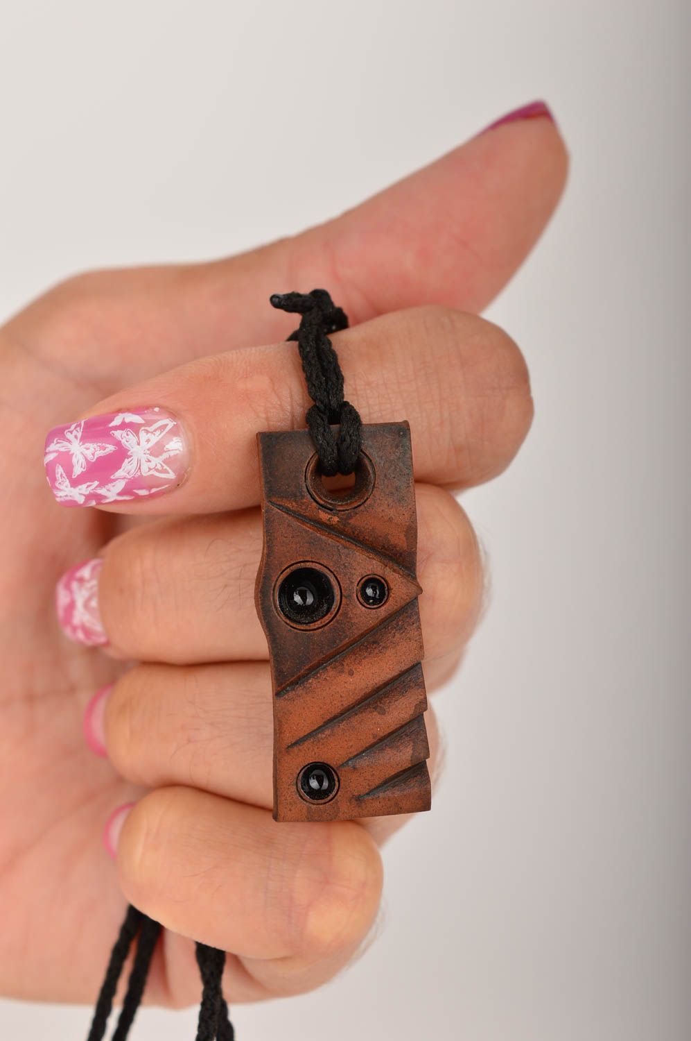 Handmade pendant designer accessory gift ideas clay pendant for girls photo 2