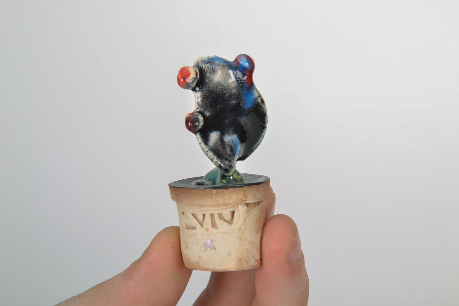 Statuette décorative faite main en argile miniature souvenir Pot de fleurs photo 2
