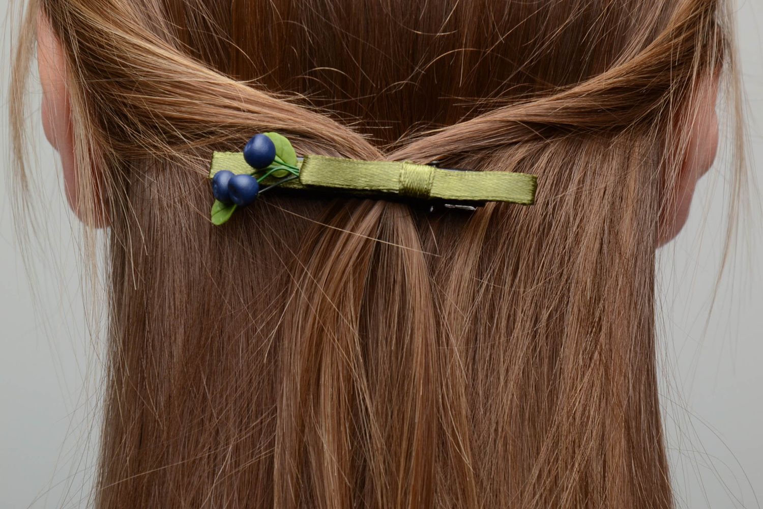 Handgemachte Haarspange mit Blume  foto 5