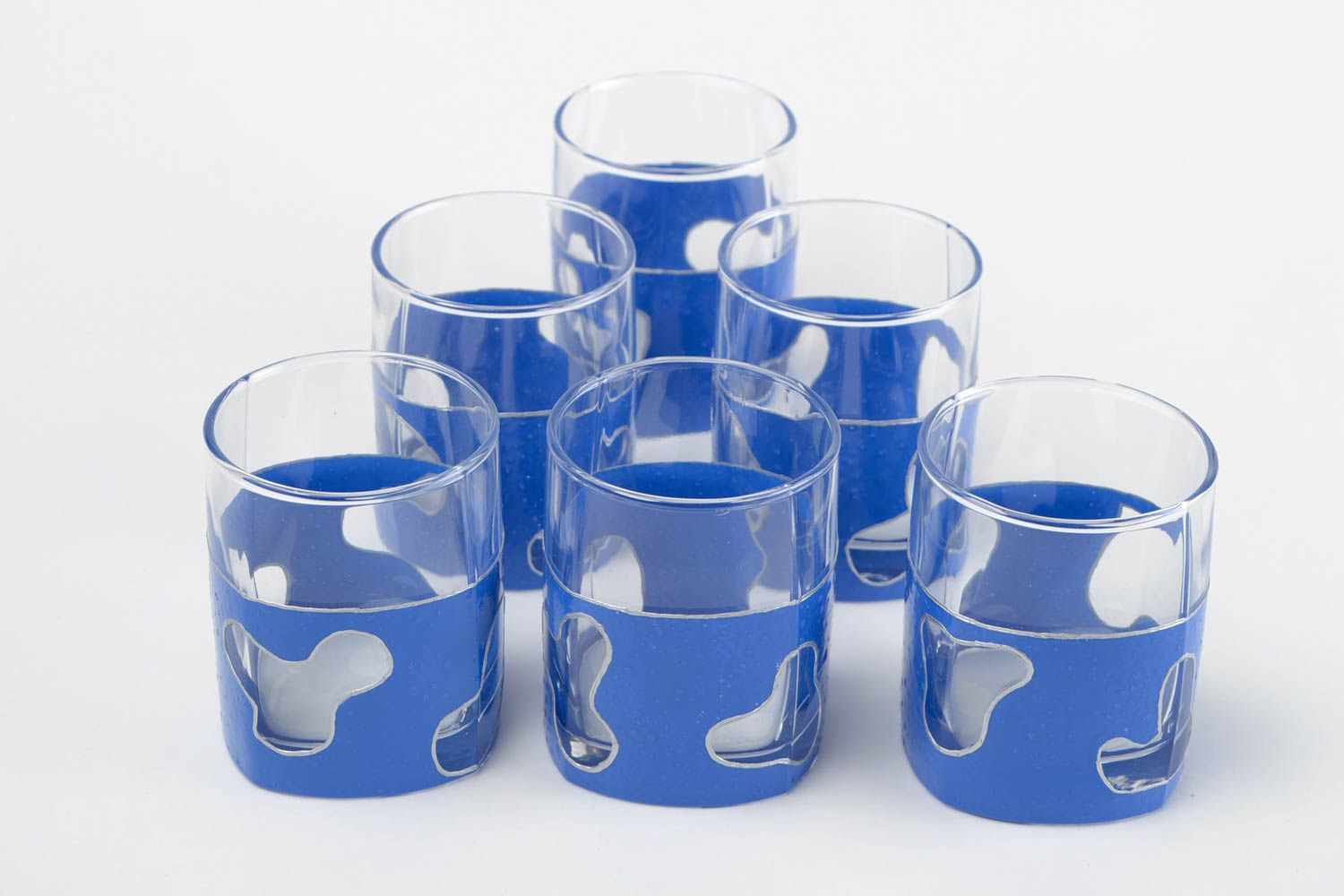 Набор стаканов ручной работы стаканы для виски посуда из стекла 6 штук фото 4