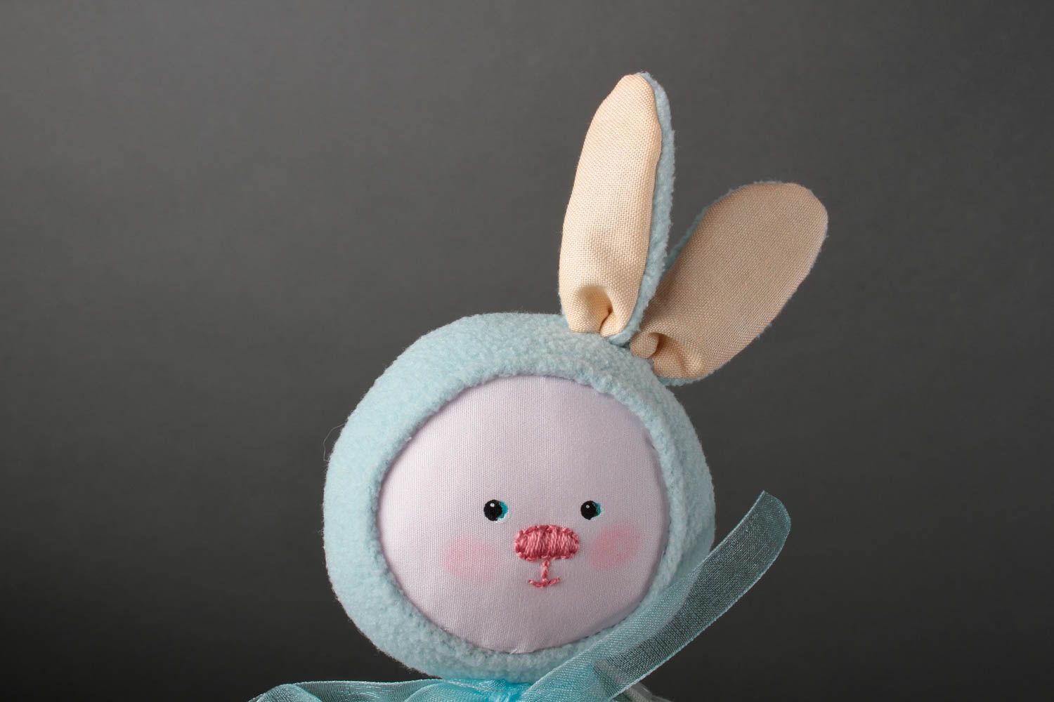 Handmade stylish soft rabbit unusual funny toy for kids designer accessory photo 4