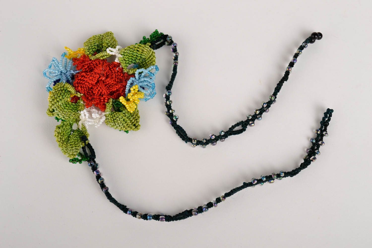 Collar artesanal de hilos accesorio para mujeres de abalorios regalo original foto 4