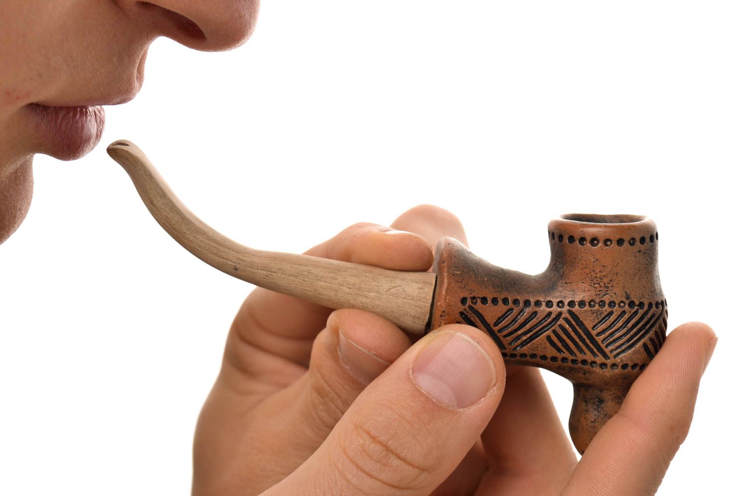 Keramik Handarbeit kleine Pfeife Überraschungsgeschenk für Männer Rauch Pfeife foto 1