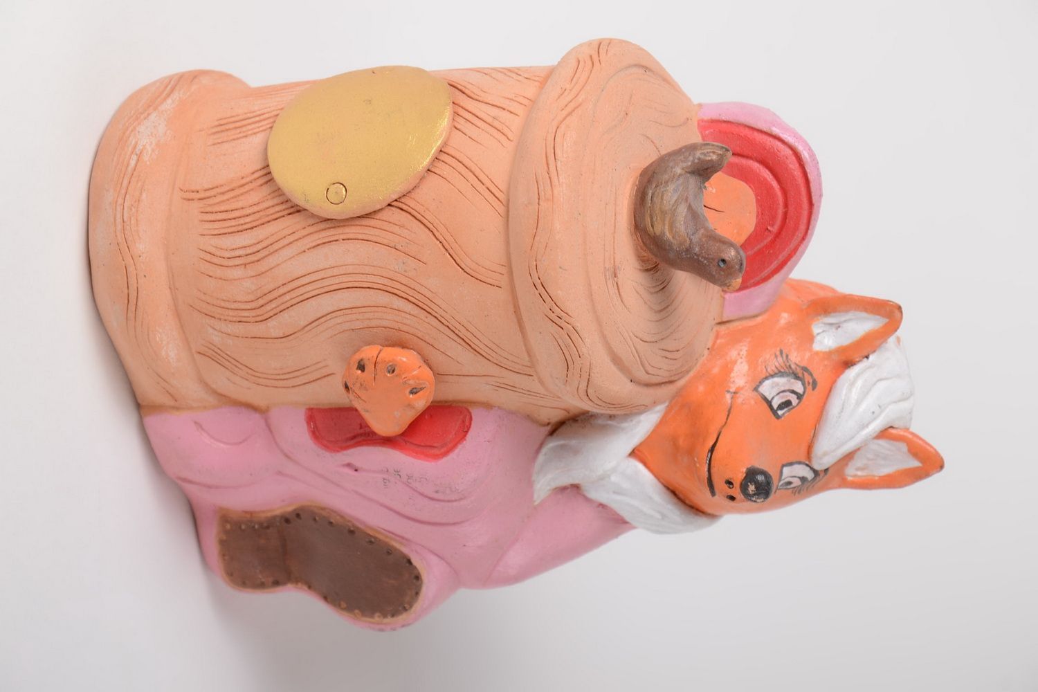Alcancía de cerámica artesanal pintada hucha original regalo para niños foto 2