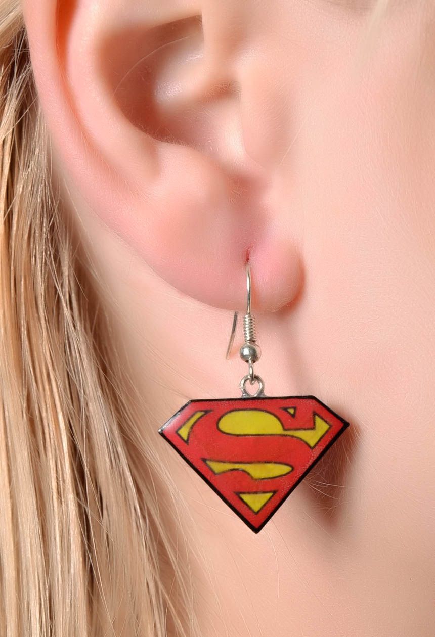 Ohrringe aus Polymerton Superman foto 5