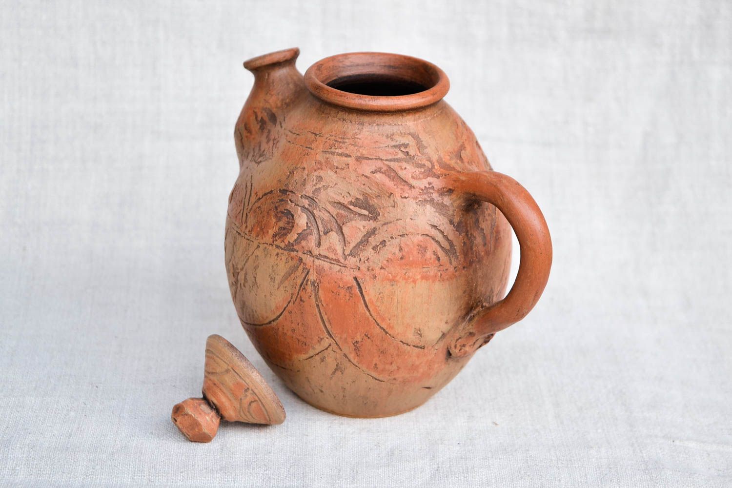 Keramik Teekanne handgefertigt Küchen Dekor originell Keramik Geschirr bunt 1 L foto 5