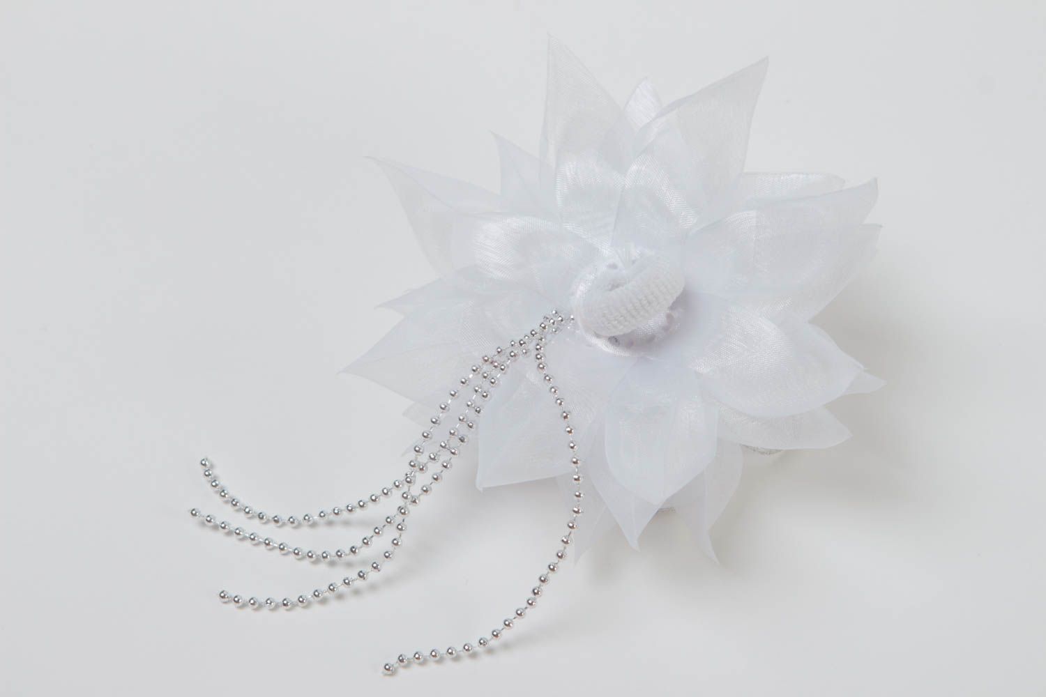 Haargummi mit Blume handmade Mädchen Haarschmuck Mode Accessoire Geschenk Ideen foto 4