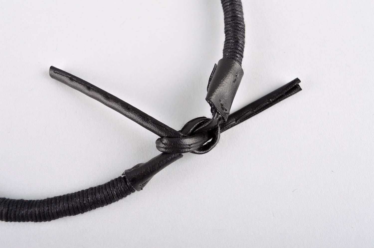 Collar hecho a mano de cuerda adorno para el cuello accesorio de mujer foto 4