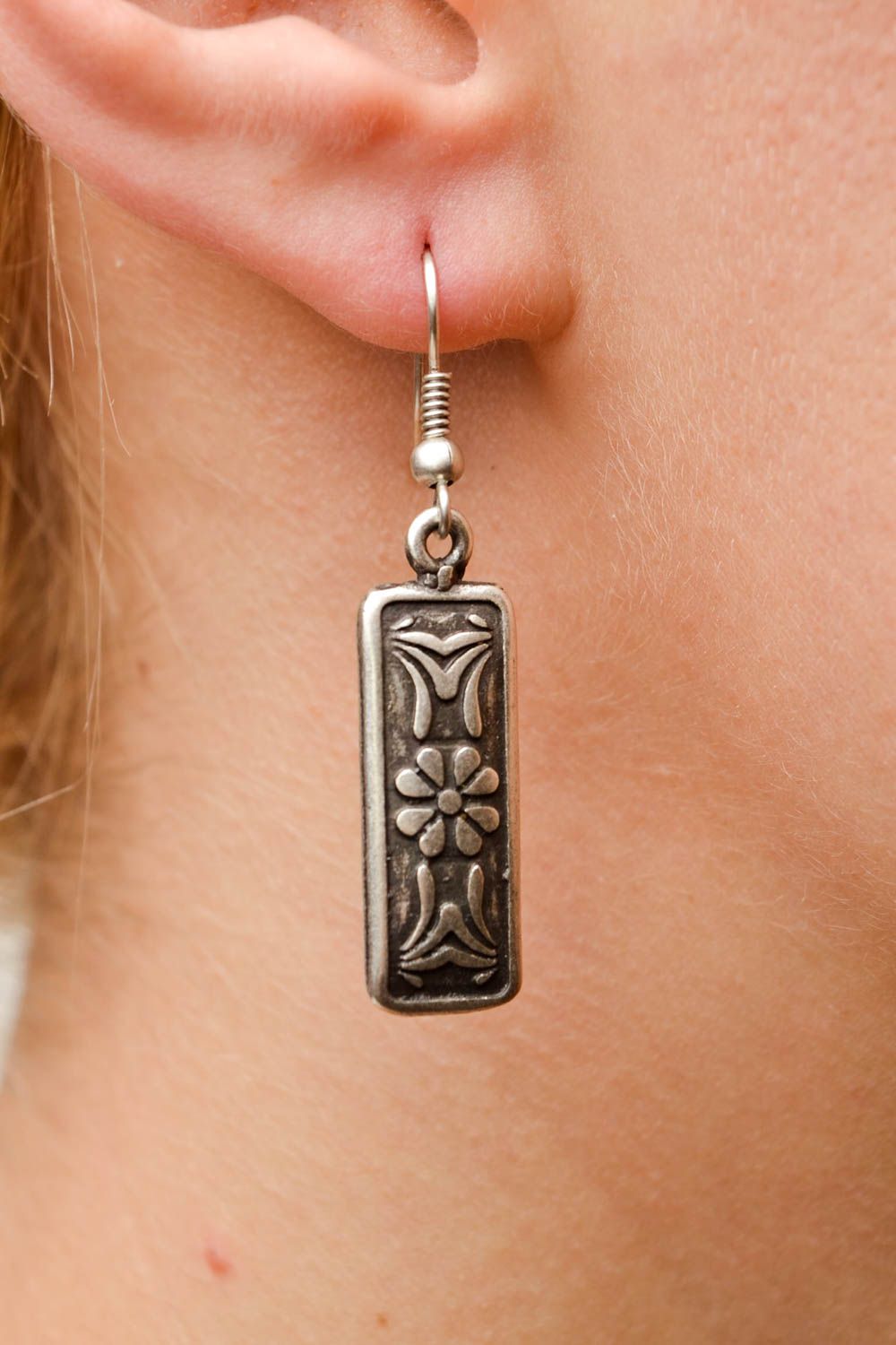 Handmade Ohrringe Designer Schmuck Geschenk für Frauen Metall Ohrringe stilvoll foto 2