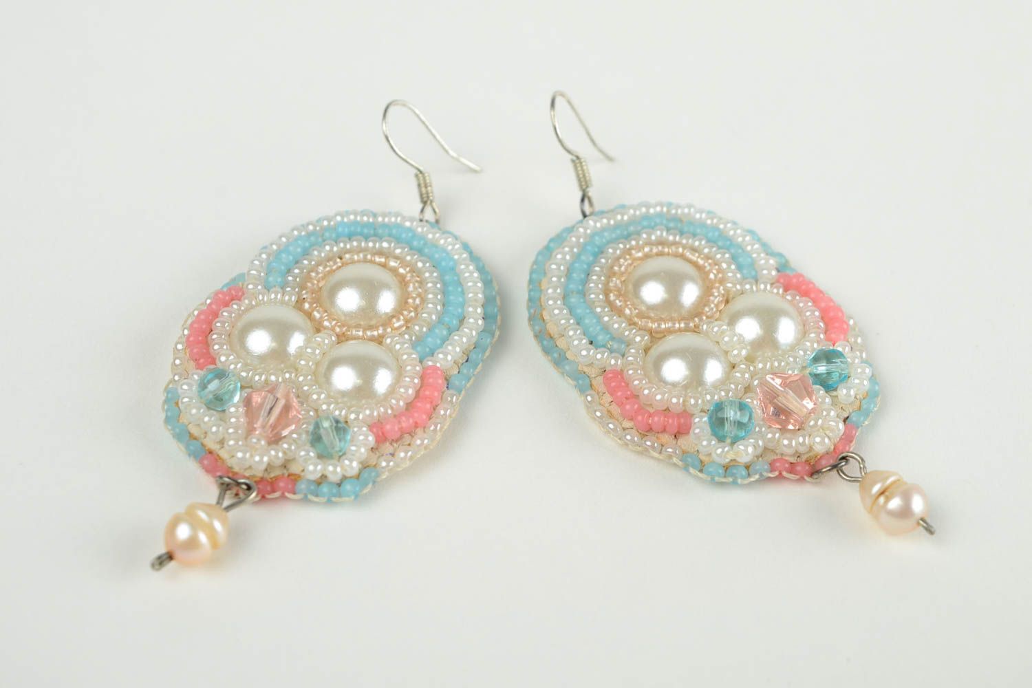 Long earrings with charms handmade earrings soutache earrings fashion jewelry photo 3