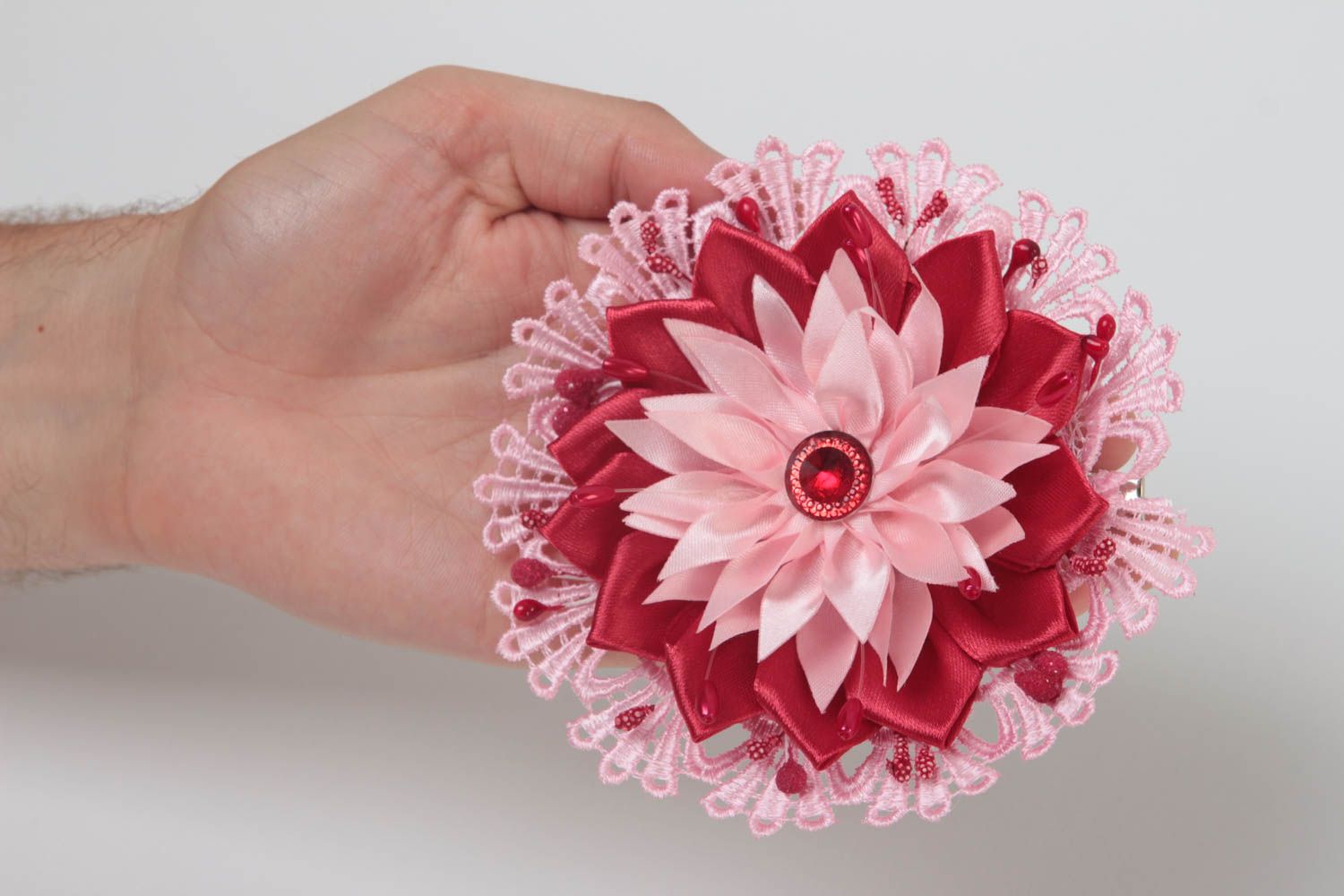 Haarspange Blume Haarspangen Kinder handmade Accessoire für Haare Geschenk Ideen foto 5