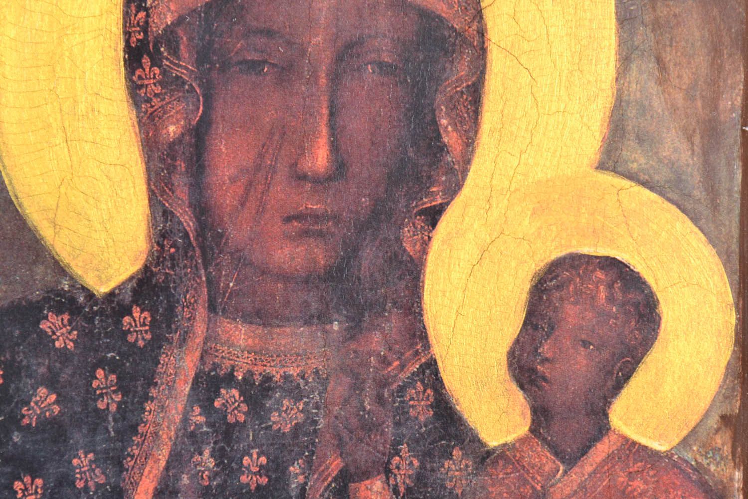 Ícone impresso, reprodução de Nossa Senhora de Czestochowa foto 5
