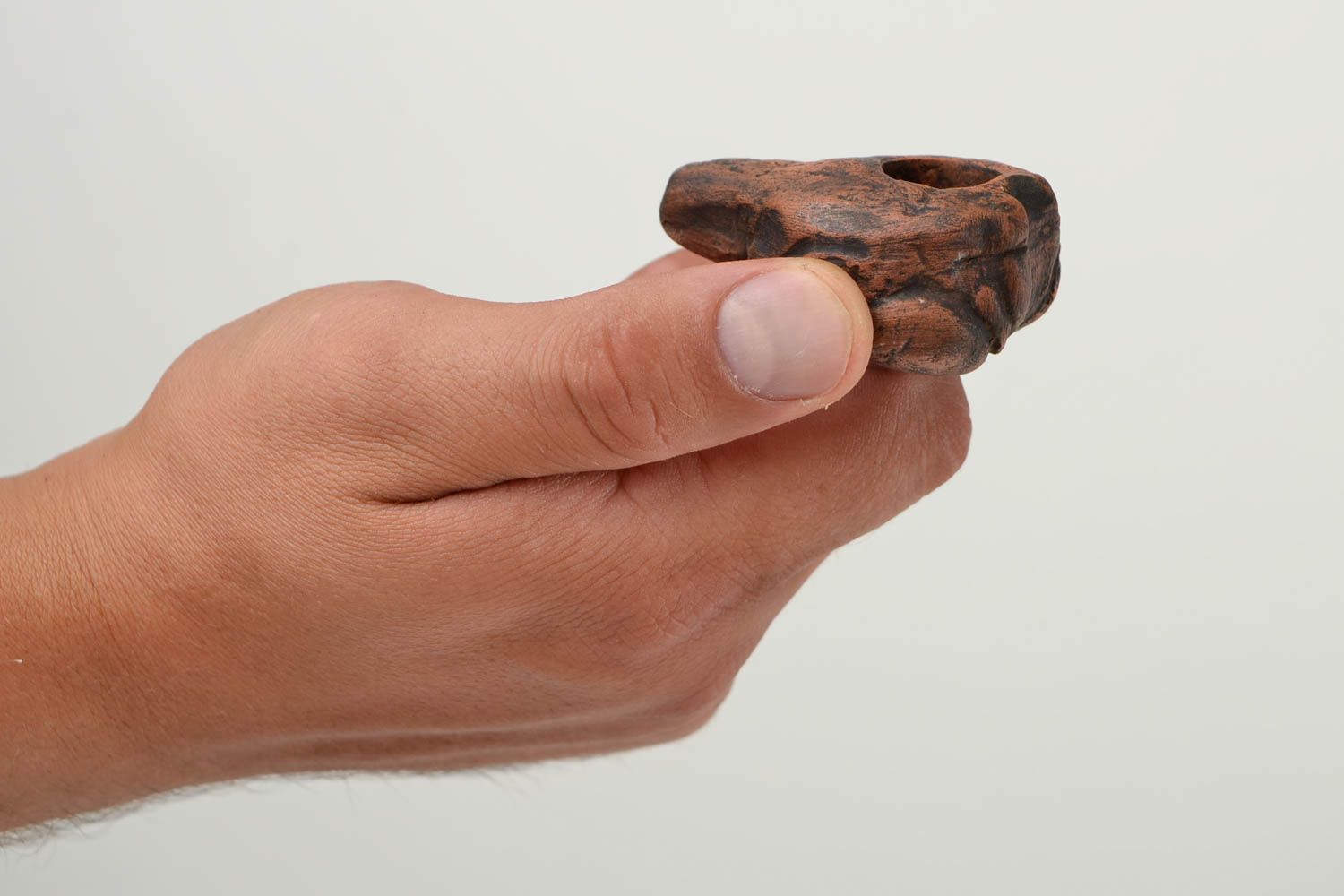 Handmade Ton Pfeife Fliege Accessoire für Männer Rauchen Zubehör aus Keramik foto 2