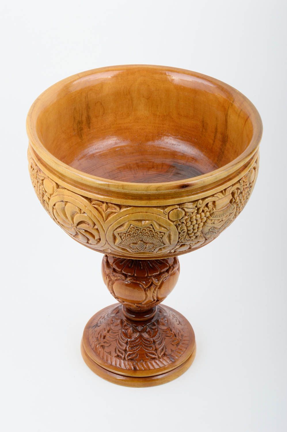 Copa de madera hecha a mano objeto de decoración original regalo original foto 2