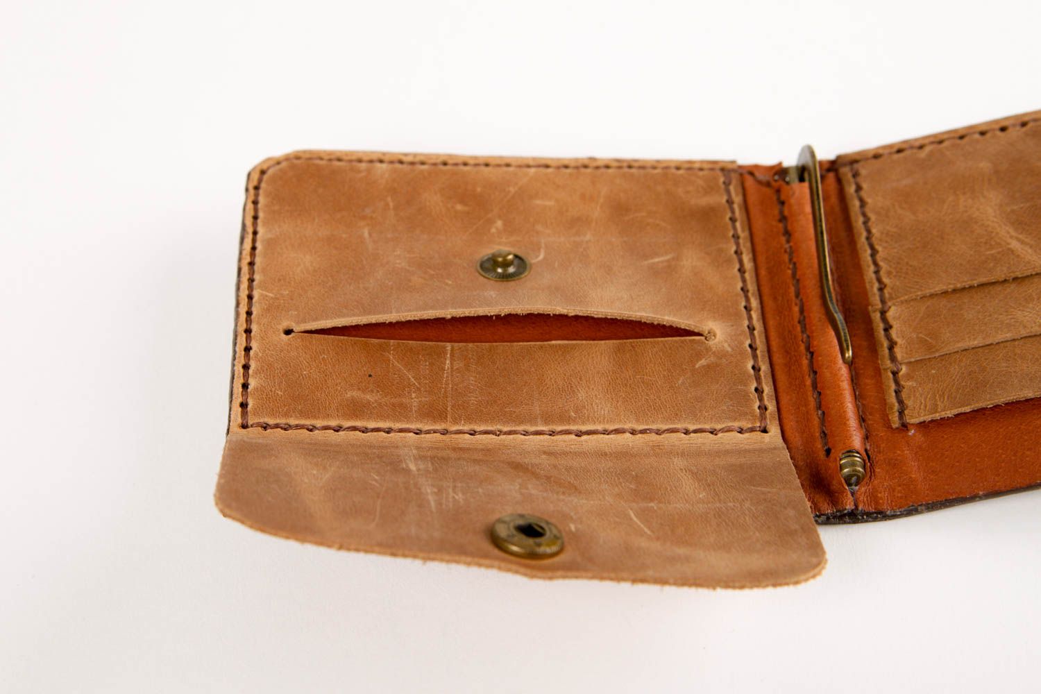 Billetera original para hombre hecha a mano accesorio de moda regalo original foto 4