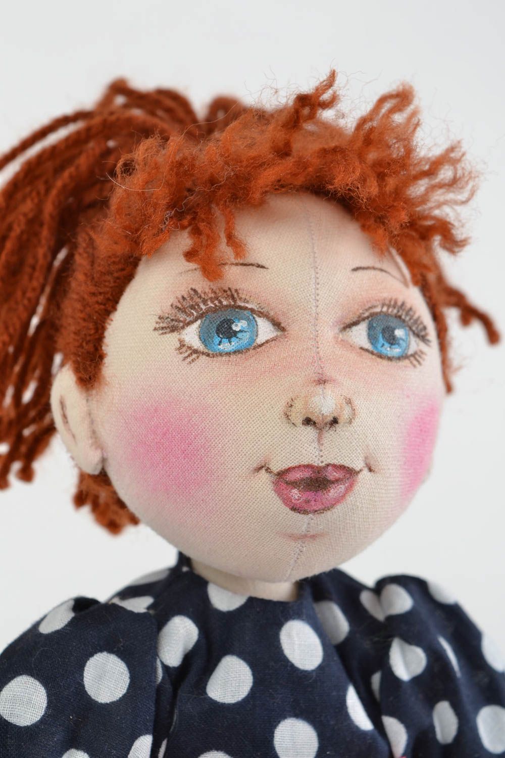 Кукла для интерьера и детей тканевая мягкая игрушка ручной работы Жасмин фото 4