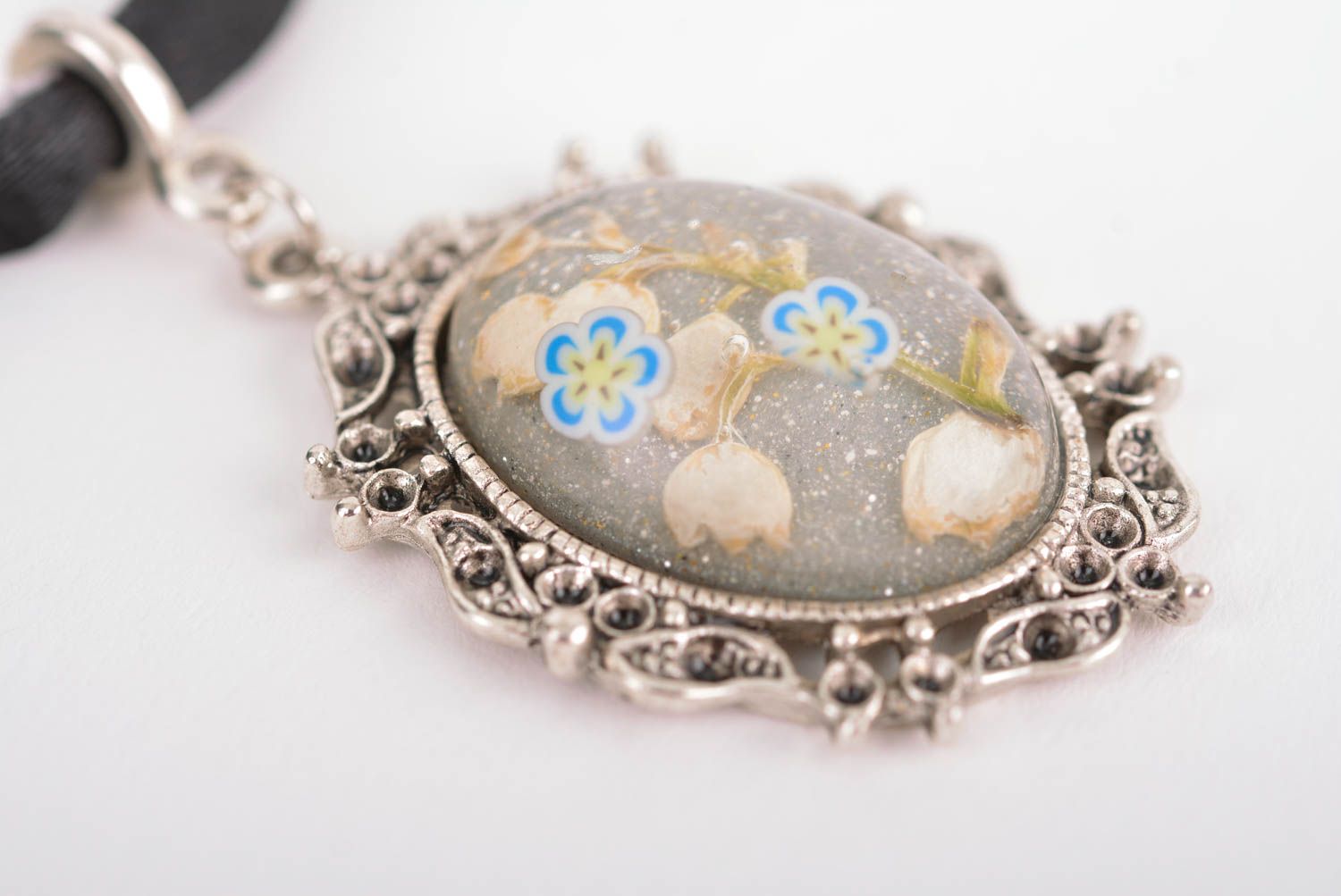 Handmade pendant unusual pendant for girls designer jewelry flower pendant photo 4