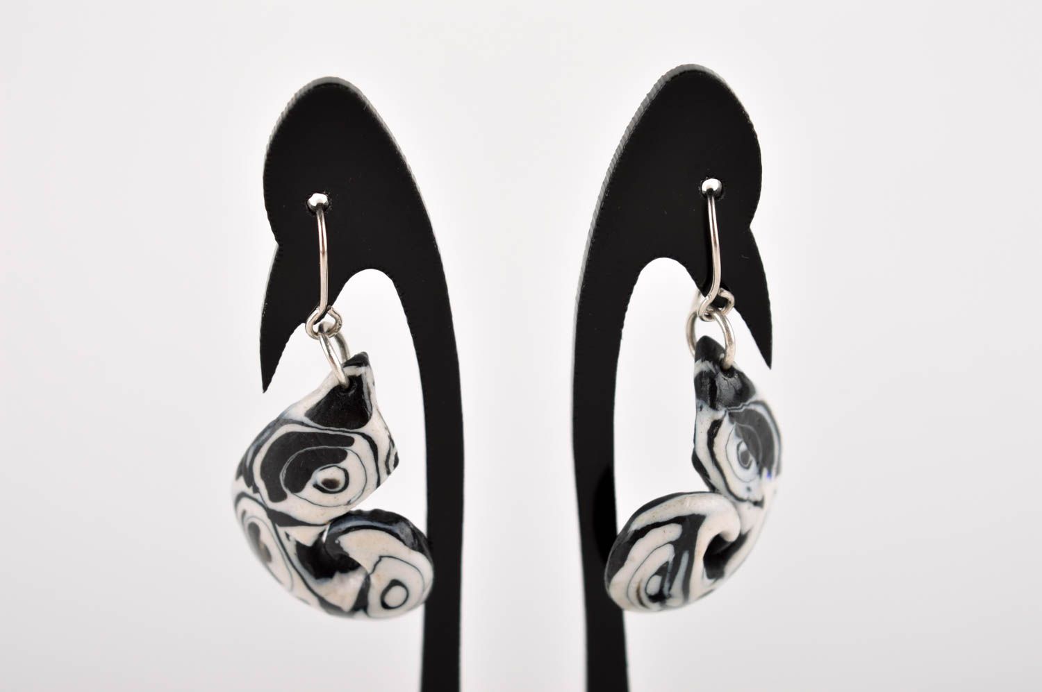 Handmade Muscheln Modeschmuck Ohrringe Polymer Schmuck Accessoire für Frauen foto 2