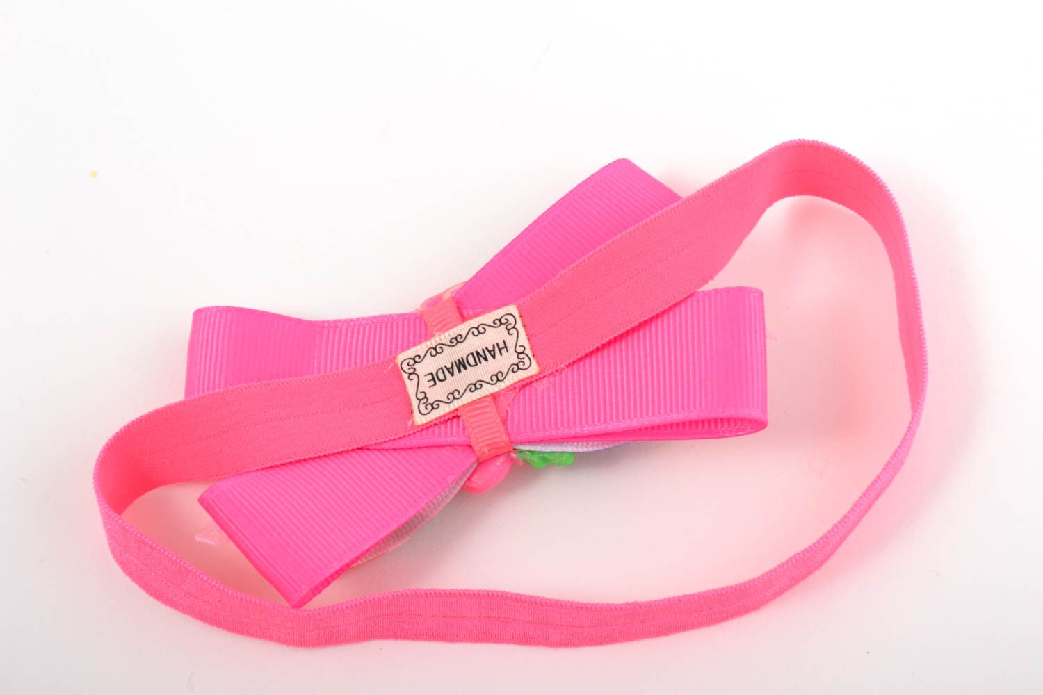 Handgemachter Schmuck Haarband mit Blume Haarschmuck bunt Frauen Accessoire rosa foto 3