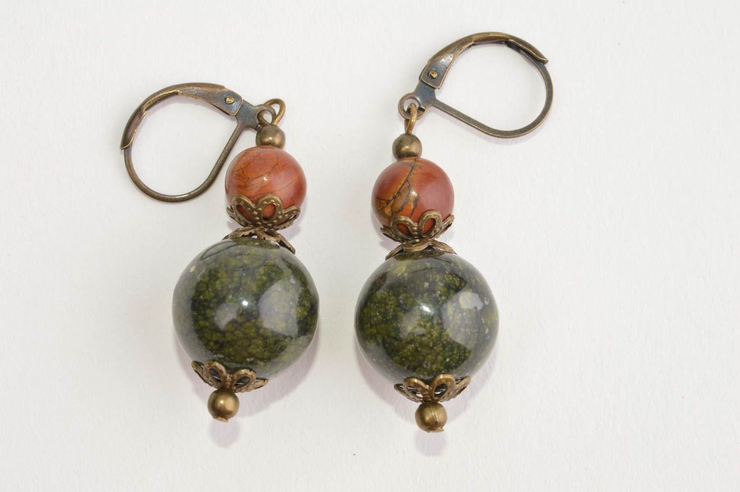 Long earrings with charms handmade earrings beaded earrings fashion jewelry photo 2