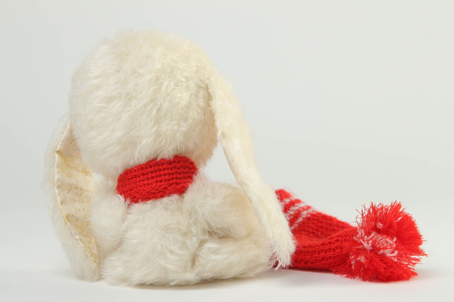 Игрушка ручной работы авторская игрушка декор для детской белый зайчик фото 4